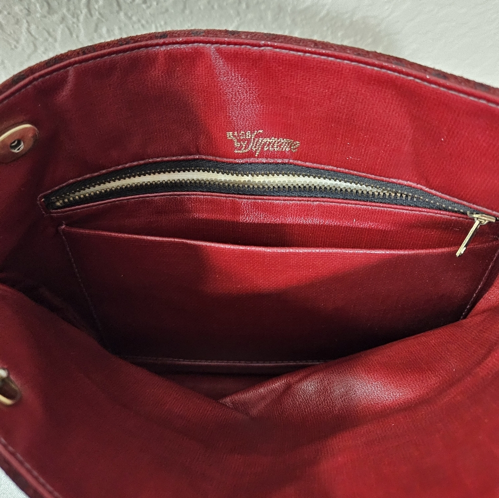 Bags by Supreme Maroon Suede Crossbody - Picture 4 of 8